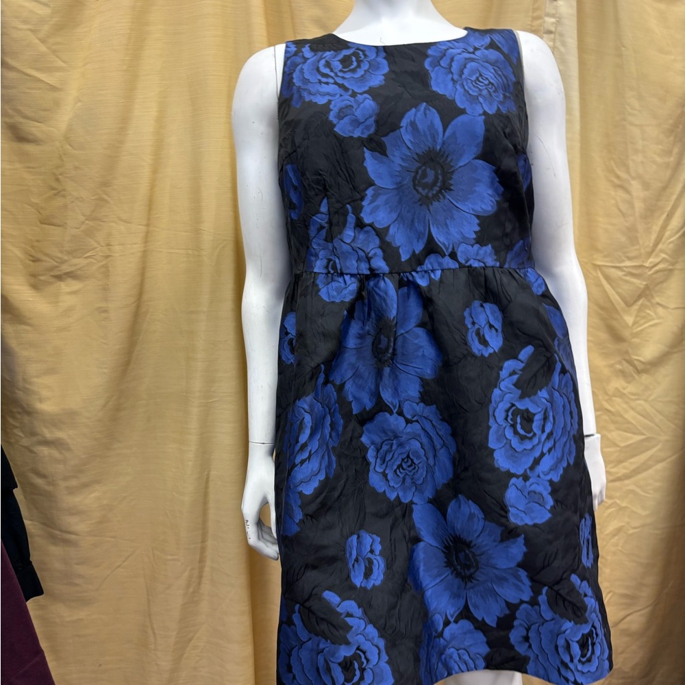 Lane Bryant Black and Blue‎ Floral Midi Dress
